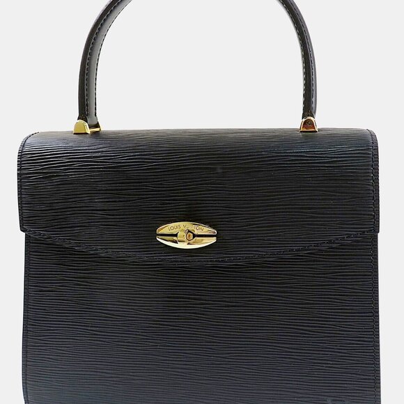 Authentic LOUIS VUITTON Black Epi Malesherbes Hand Bag Purse #48477 - Picture 1 of 7